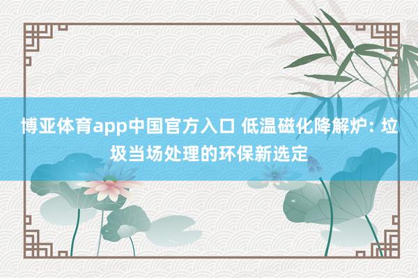 博亚体育app中国官方入口 低温磁化降解炉: 垃圾当场处理的环保新选定
