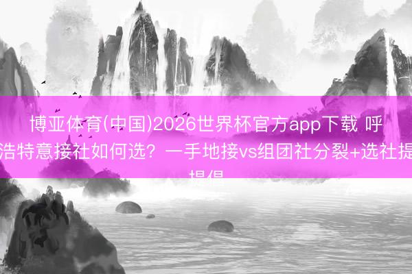 博亚体育(中国)2026世界杯官方app下载 呼和浩特意接社如何选？一手地接vs组团社分裂+选社提倡