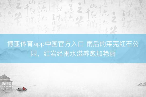 博亚体育app中国官方入口 雨后的莱芜红石公园，红岩经雨水滋养愈加艳丽
